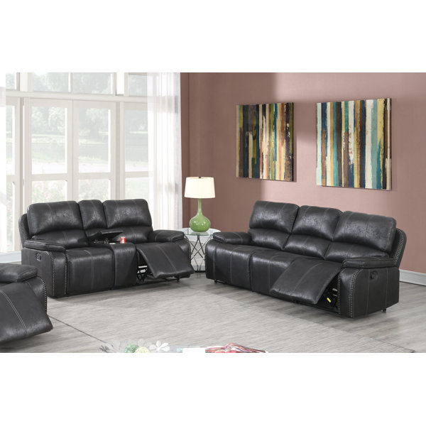 Red Barrel Studio® 2 Piece Faux Leather Reclining Living Room Set